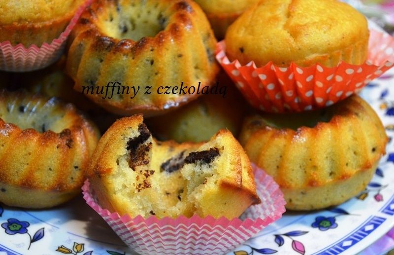 Muffiny z czekoladą Muffiny z czekoladą
