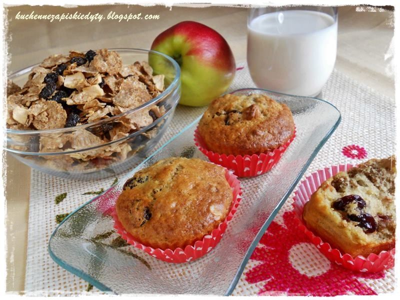 Muffiny z Frutiną i żurawiną Muffiny z Frutiną i żurawiną