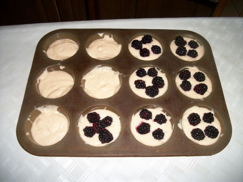 Muffiny z jeżynami