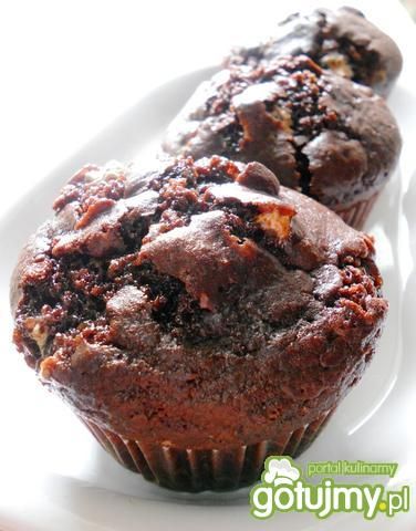 Muffiny z marshmallow i białą czekoladą Muffiny z marshmallow i białą czekoladą