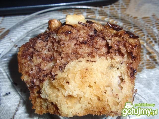 Mufinki dwukolorowe z bananem Mufinki dwukolorowe z bananem