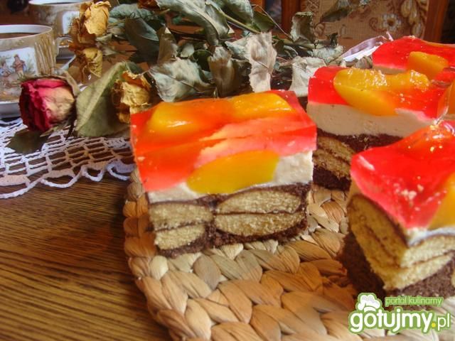 Murzynek z biszkoptami i galaretką 