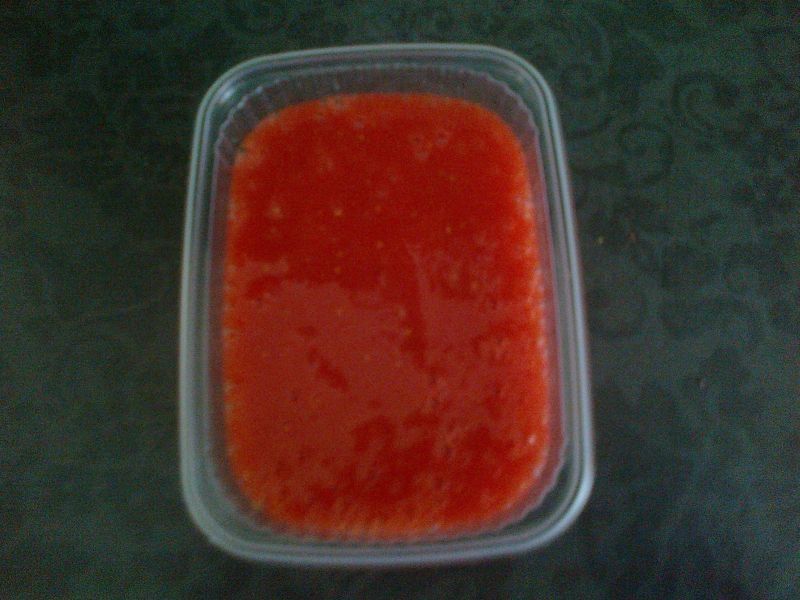 Mus z truskawek i arbuza z dodatkiem soku limonki Mus z truskawek i arbuza z dodatkiem soku limonki