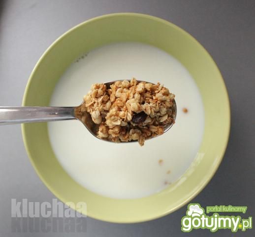 Musli śniadaniowe z mlekiem