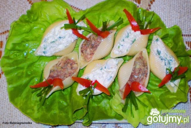 Muszelki z białym serem 