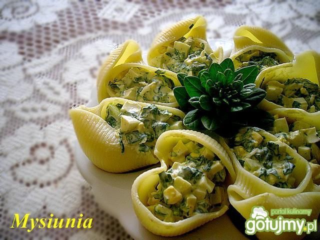 Muszle ze szpinakiem Muszle ze szpinakiem