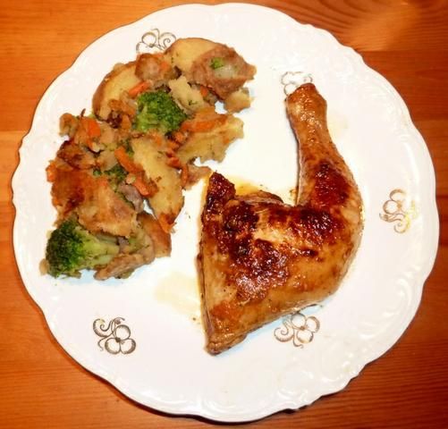 Musztardowo-miodowo-ziołowe udka