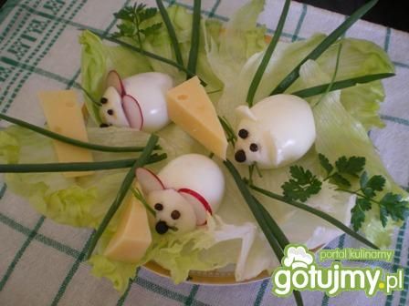 Myszki z jajek i rzodkiewki
