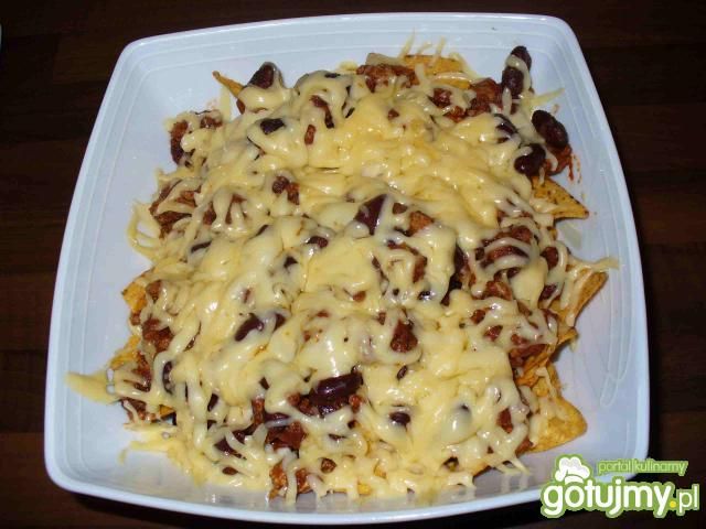 Nachosy z mięsem mielonym na ostro