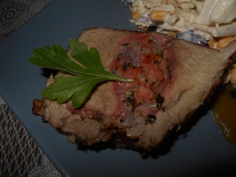 Nadziewana duszona łopatka