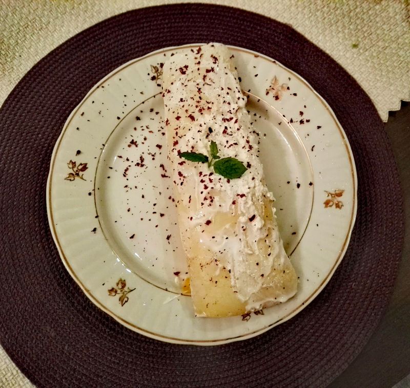 Naleśnik straciatella z bananem Naleśnik straciatella z bananem