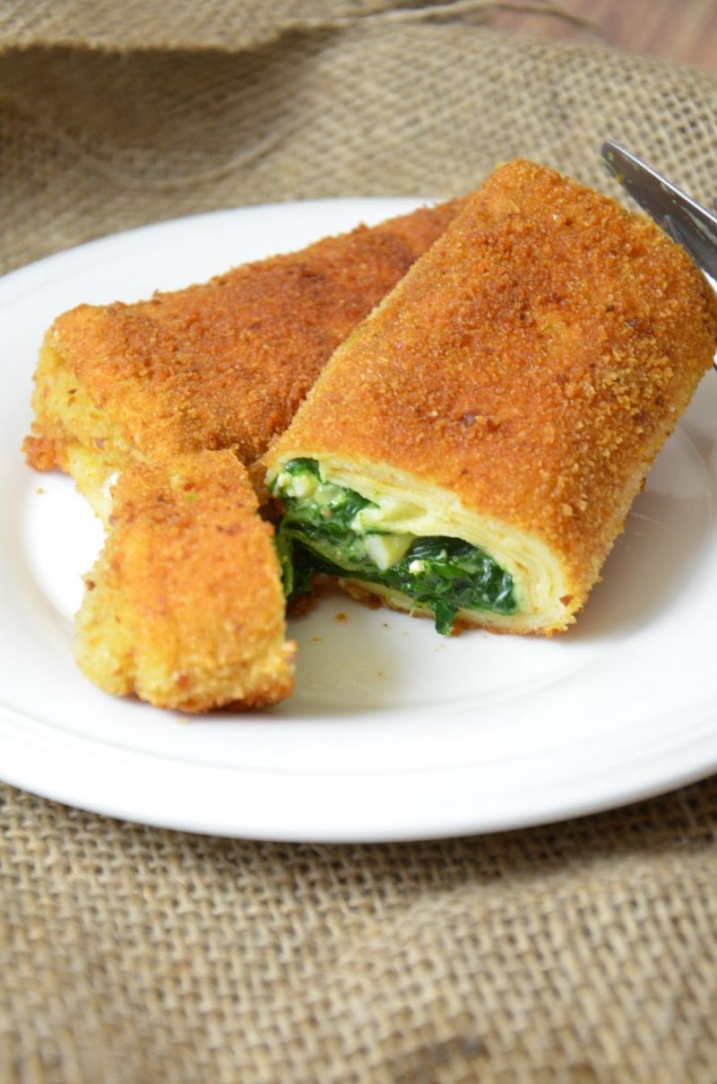 Naleśnik ze szpinakiem  Naleśnik ze szpinakiem