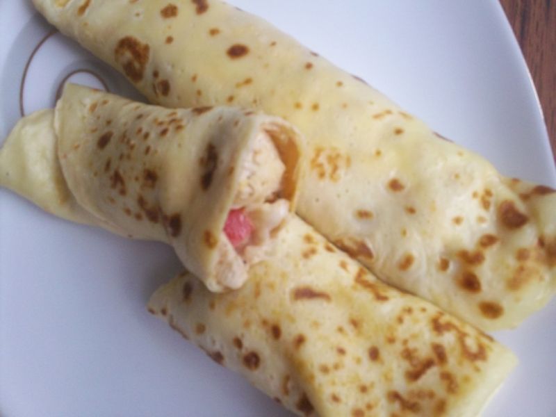 Naleśniki a la tortille z kurczakiem