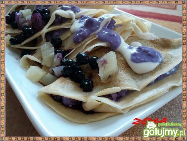 Naleśniki ananasowo jagodowe Naleśniki ananasowo jagodowe