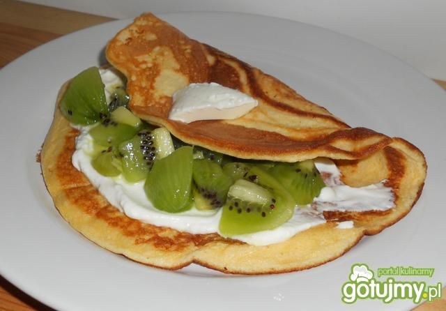 Naleśniki biszkoptowe z kiwi Naleśniki biszkoptowe z kiwi