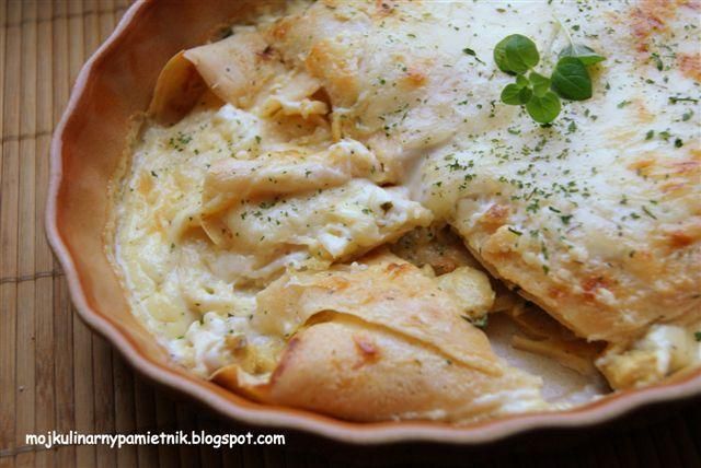 Naleśniki curry pod sosem z gorgonzoli   Naleśniki curry pod sosem z gorgonzoli