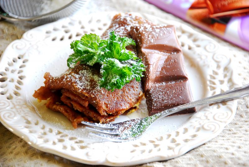 Naleśniki czekoladowo- miętowe z serem