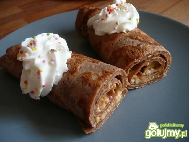 Naleśniki kakaowe z otrębami pszennymi Naleśniki kakaowe z otrębami pszennymi