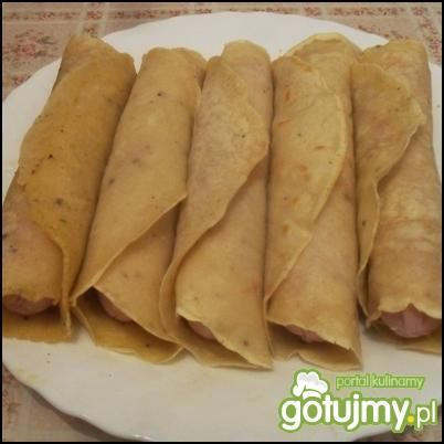 Naleśniki na piwie do parówek Naleśniki na piwie do parówek