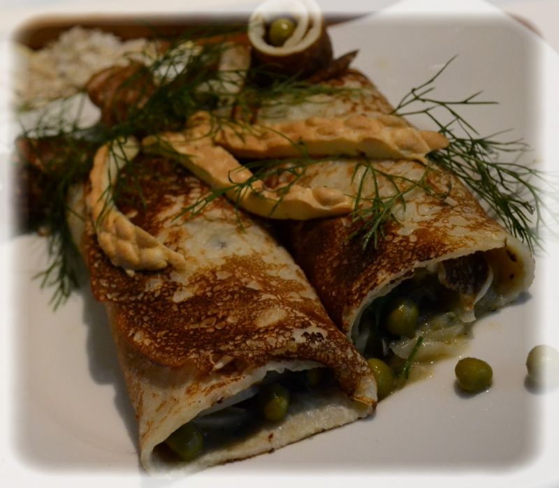 Naleśniki owsiane z warzywami i buncem