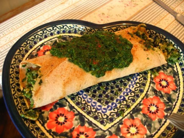 Naleśniki razowe ze szpinakiem  Naleśniki razowe ze szpinakiem