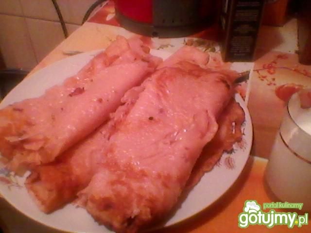 Naleśniki truskawkowe z dżemem jabłkowym Naleśniki truskawkowe z dżemem jabłkowym