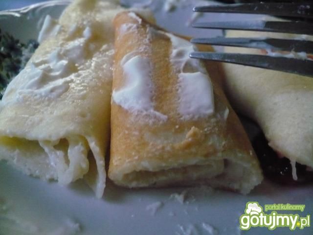 Nalesniki waniliowe bez tluszczu Nalesniki waniliowe bez tluszczu