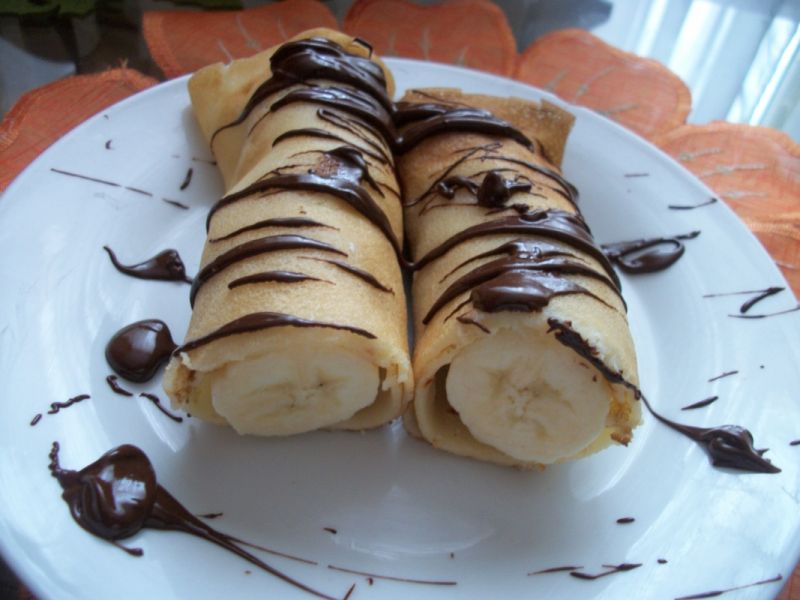 Naleśniki z bananem i czekoladą