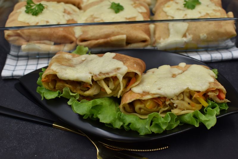 Naleśniki z boczniakami Naleśniki z boczniakami