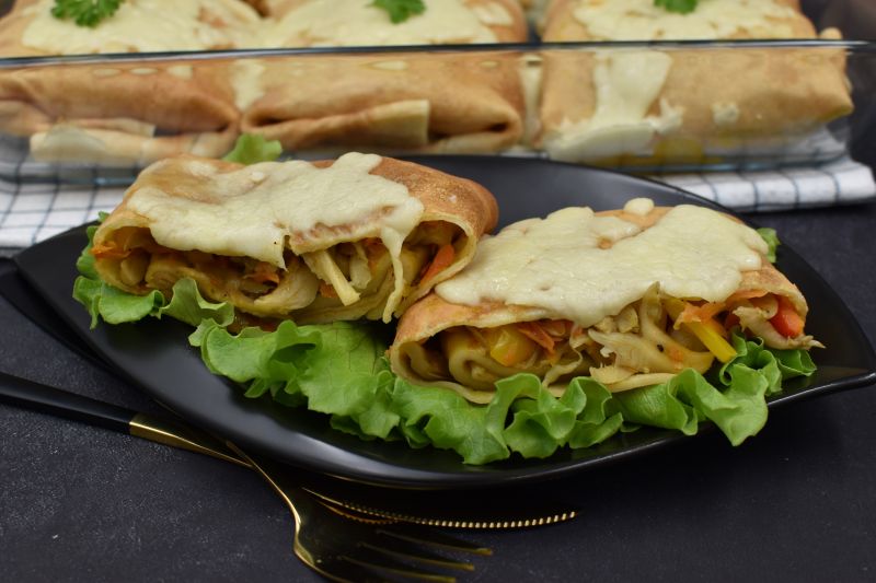 Naleśniki z boczniakami Naleśniki z boczniakami