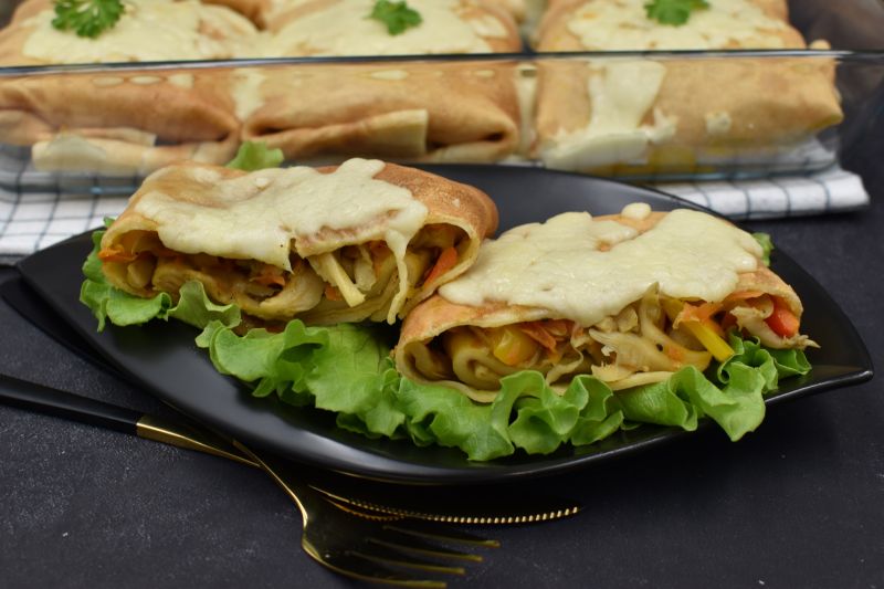 Naleśniki z boczniakami Naleśniki z boczniakami