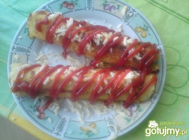 Naleśniki z parówką i serem 5