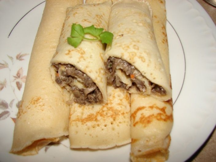 Naleśniki z pieczarkami