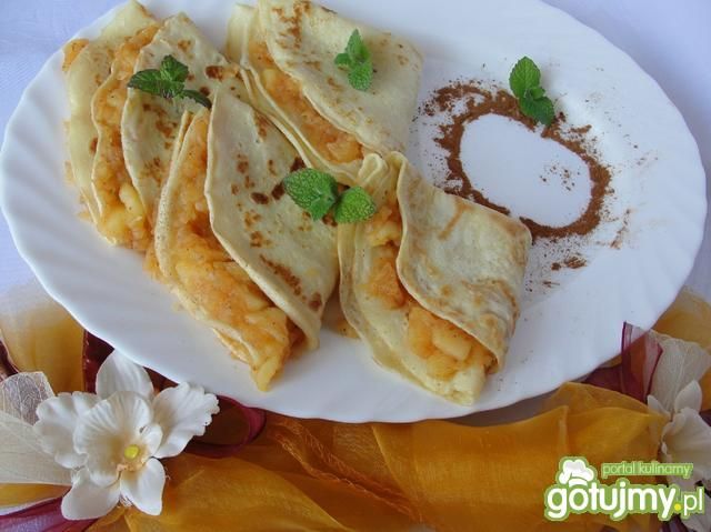 Naleśniki z prażonymi jabłkami Naleśniki z prażonymi jabłkami