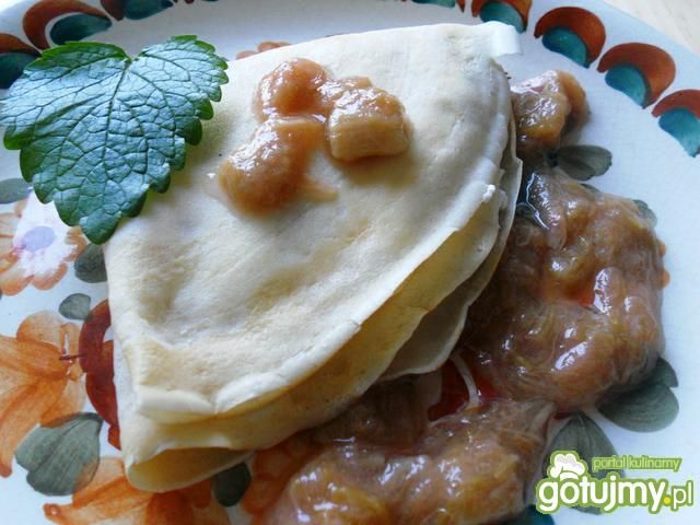 Naleśniki z serem i rabarbarem Naleśniki z serem i rabarbarem