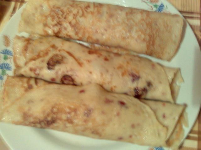 Naleśniki z serem i żurawiną