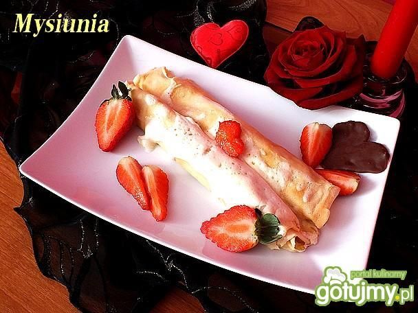 Naleśniki z serem zapiekane pod pierzynk