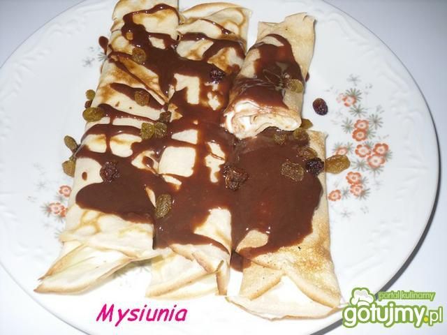 Naleśniki z serkiem i czekoladą  Naleśniki z serkiem i czekoladą