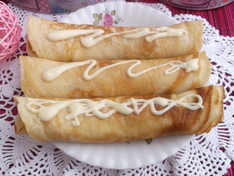 Naleśniki z serkiem mascarpone i białą czekoladą