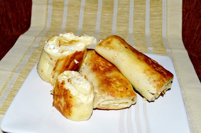 Naleśniki z twarogiem i jaglanką