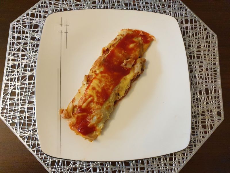 Naleśniki  ze szpinakiem  i serem lazur