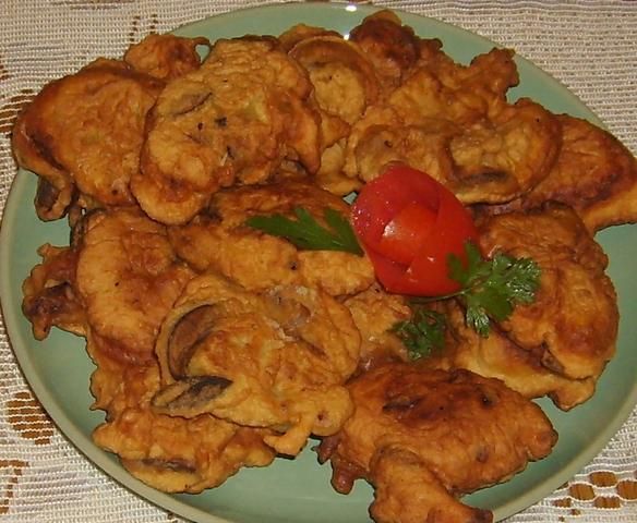 Naleśnikowe racuszki z grzybami Naleśnikowe racuszki z grzybami