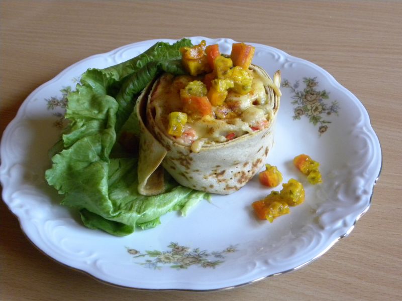 Naleśnikowe zawijańce z mięsem i boczniakami Naleśnikowe zawijańce z mięsem i boczniakami