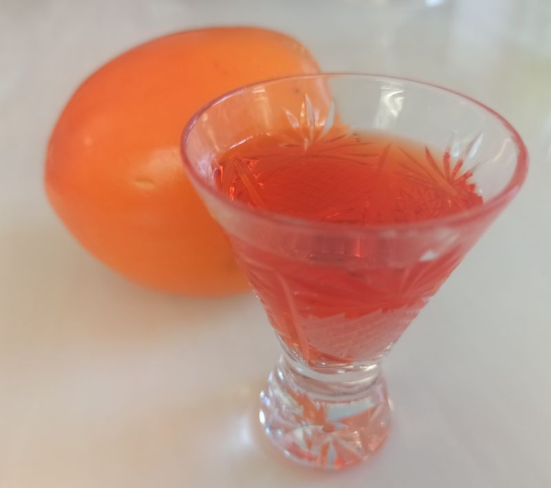 Nalewka z kaki i pomarańczy