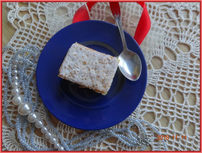 Napoleonka bananowa na krakersach