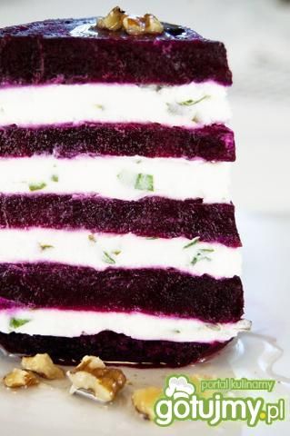 Napoleonki z buraków z kozim serem