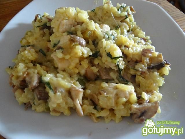 Niby-risotto z pieczarkami