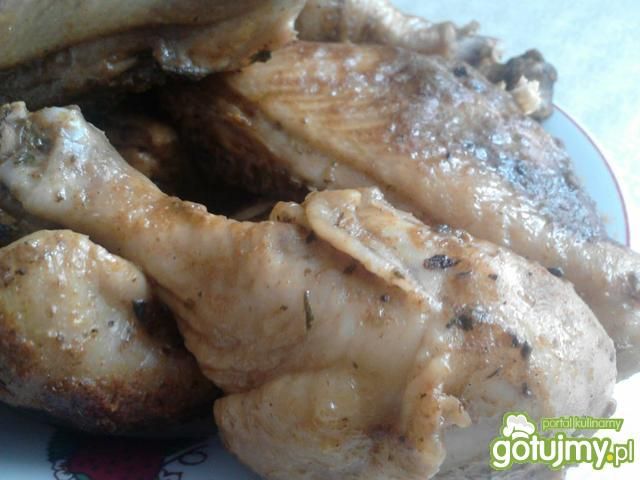 Nogi kurczaka pieczone w rękawie foliowy