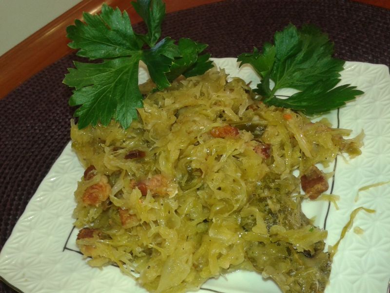 Nowa kapusta kiszona z boczkiem Nowa kapusta kiszona z boczkiem