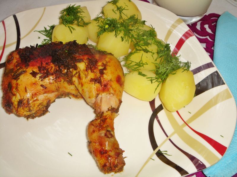 Nóżki kurczaka z koperkiem, miodem i czosnkiem